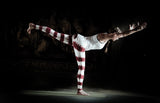 Yoga-Batik-Leggings "Lava" - rot/weiss - YOGISHOP