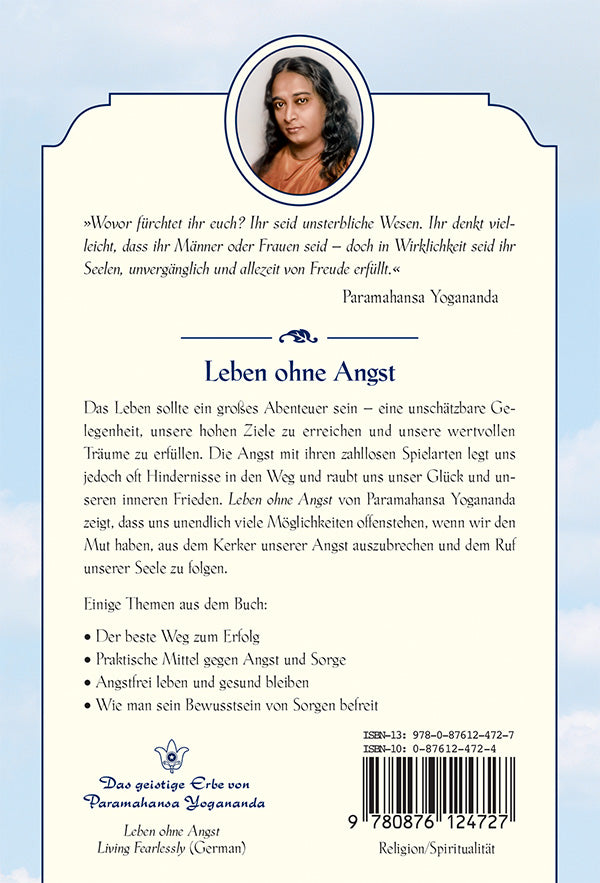 Leben ohne Angst von Paramahansa Yogananda - YOGISHOP