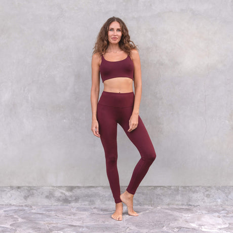 Yoga-Leggings Kate - burgundy - YOGISHOP