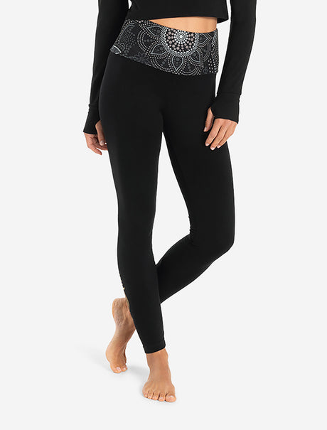 Yoga Leggings Maui Madhya - black-nature - YOGISHOP