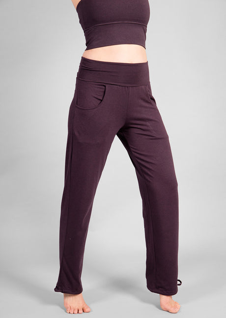 Lilii Relax fit Pants - Dark Purple - YOGISHOP