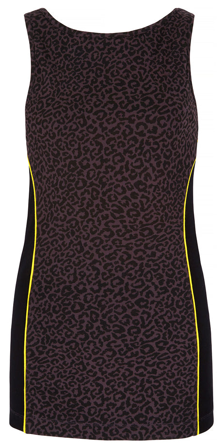 Yoga-Tank-Top mit Bra - leopard - YOGISHOP