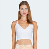 Lux Crop Top - solid white - YOGISHOP