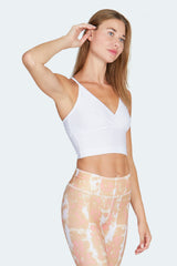 Lux Crop Top - solid white - YOGISHOP