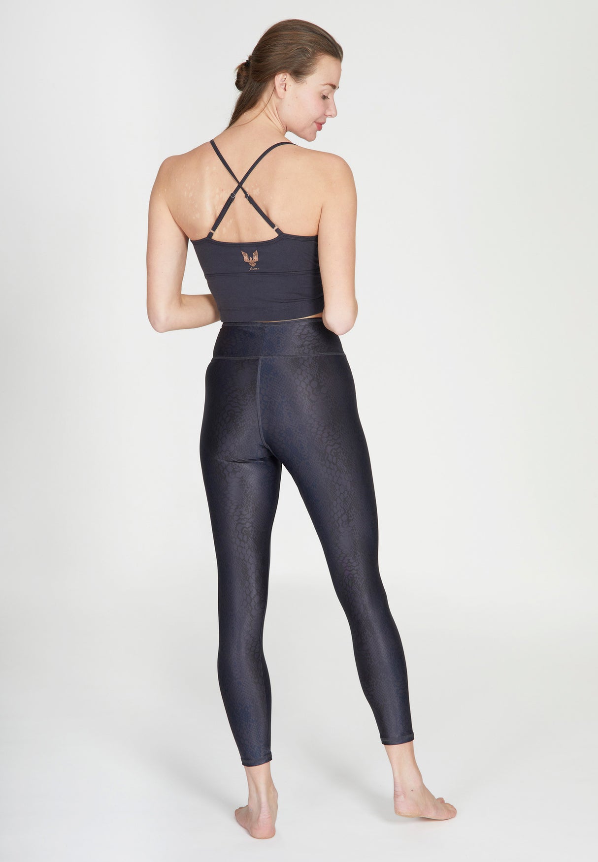 Yoga-Leggings Lux - anthracite snake - YOGISHOP