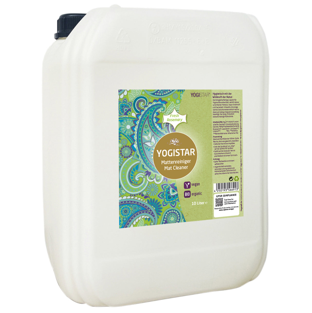 Organic yoga mat cleaner - fresh rosemary - 10 l