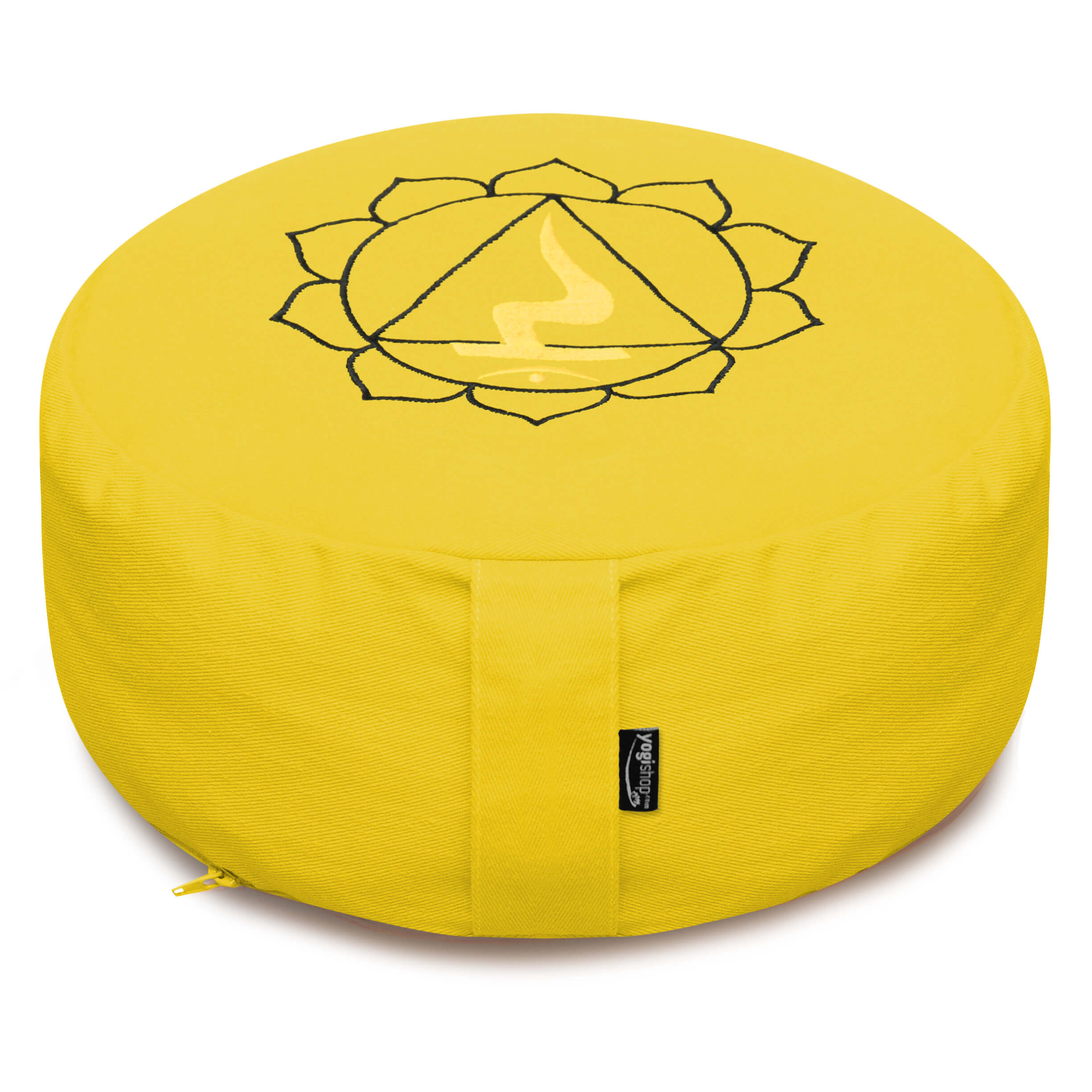 Meditationskissen - rund - Chakras - organic cotton - ø 36cm x 15cm - YOGISHOP