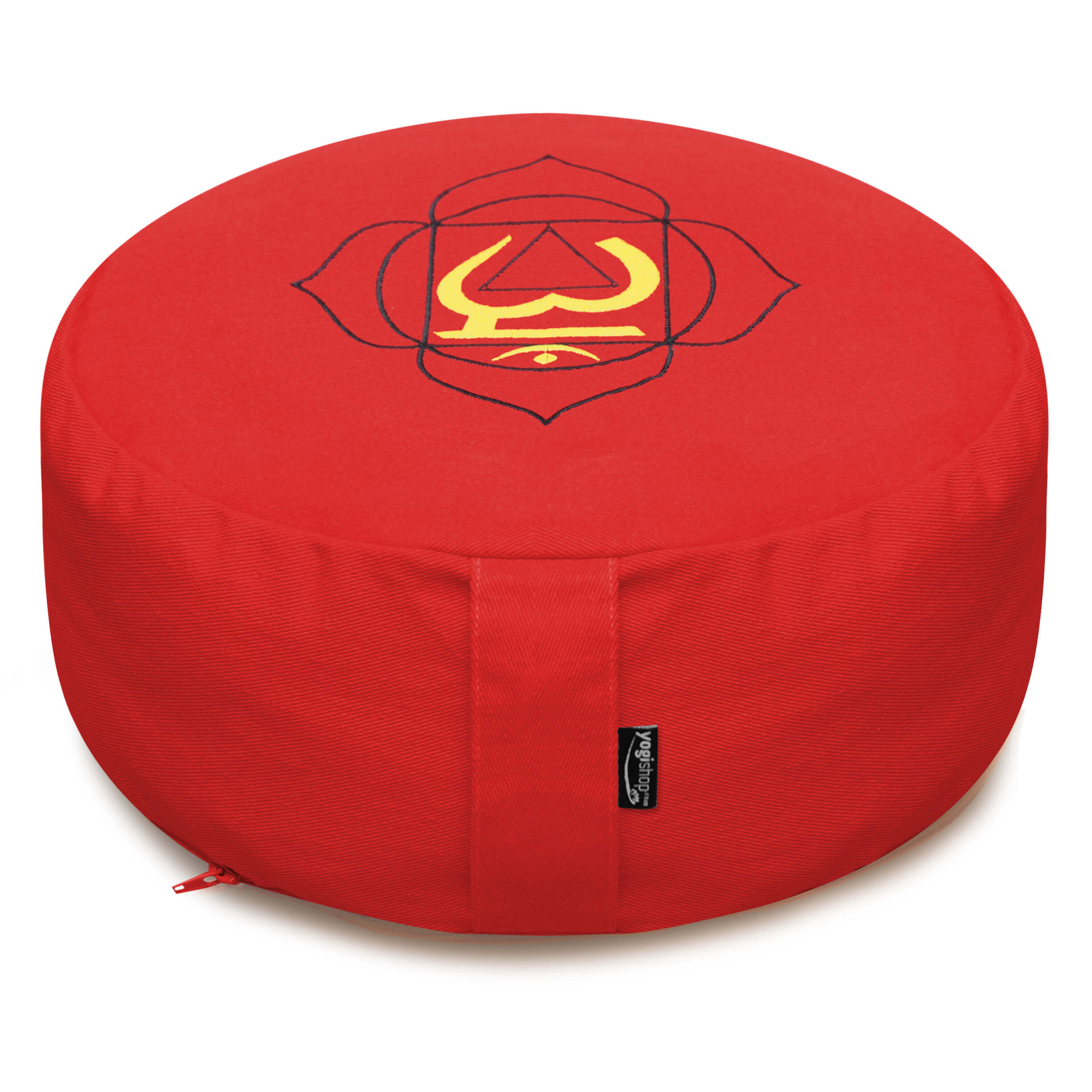 2. Wahl Meditationskissen - rund - Chakras - organic cotton - Muladhara - ø 36cm x 15cm