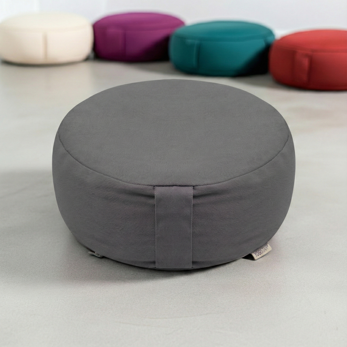 Meditation cushion - round - Dhyana - organic cotton