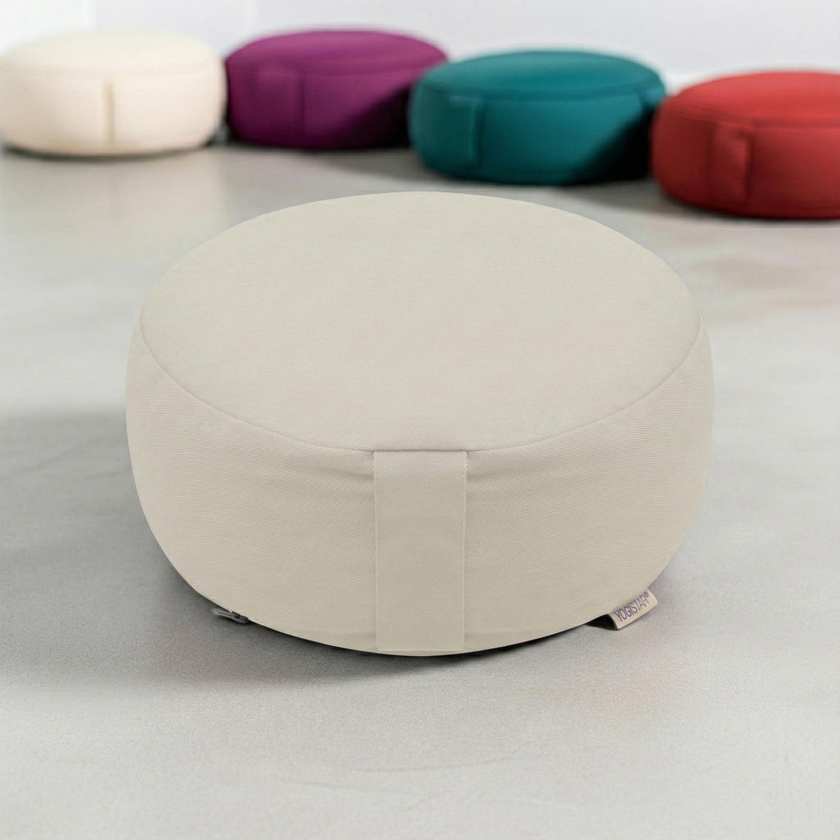 Meditation cushion - round - Dhyana - organic cotton