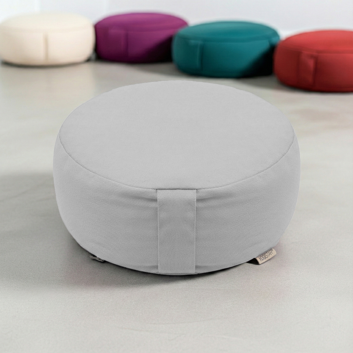 Meditation cushion - round - Dhyana - organic cotton