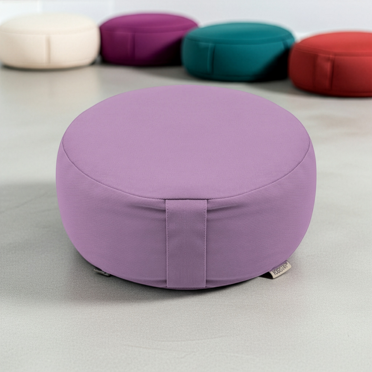 Meditation cushion - round - Dhyana - organic cotton