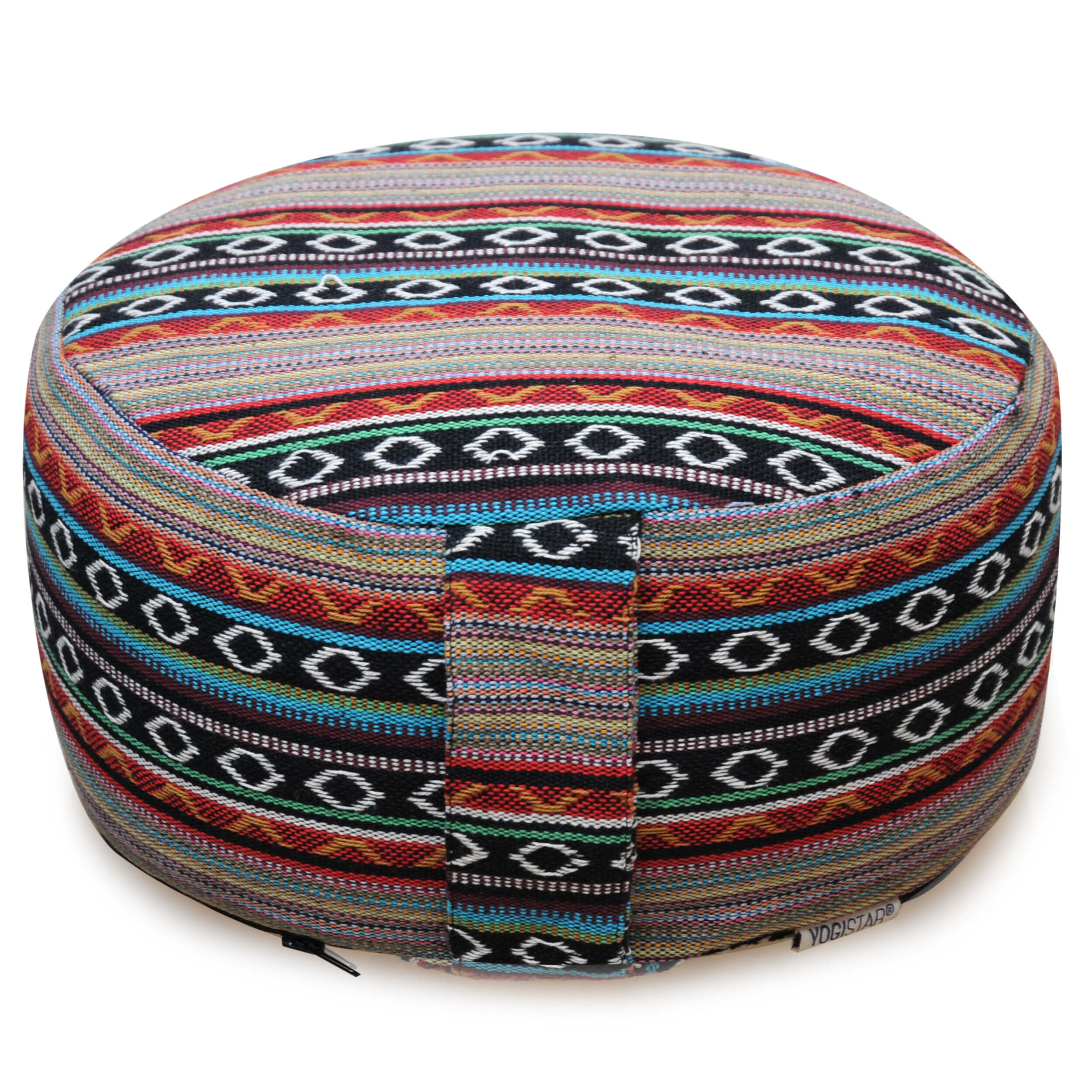 Meditationskissen - rund - ethnic - organic cotton - YOGISHOP