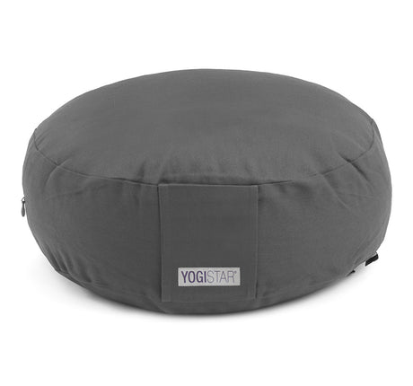 2. Wahl Meditationskissen - rund - graphite - YOGISHOP