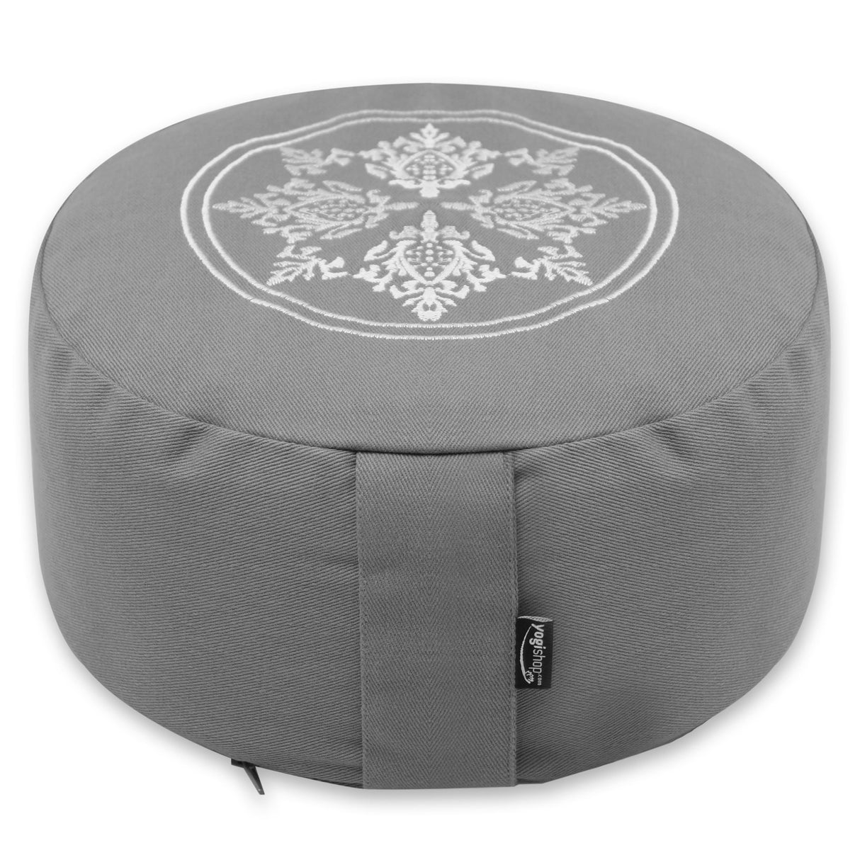 2. Wahl Meditationskissen rund - organic cotton - ø 30cm x 15cm - cool grey - YOGISHOP