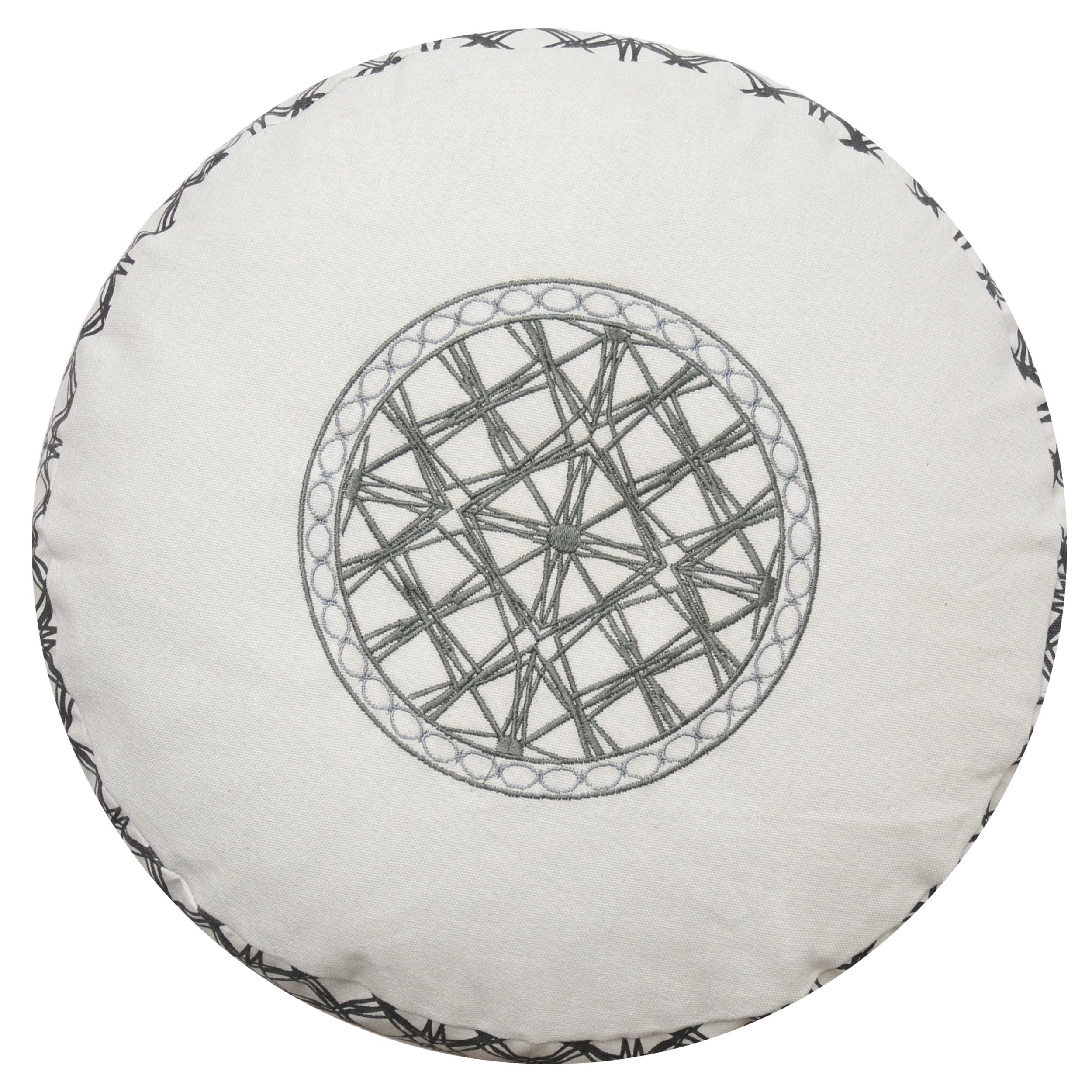Meditationskissen rund - vintage - organic cotton - ø 36cm x 15cm - YOGISHOP