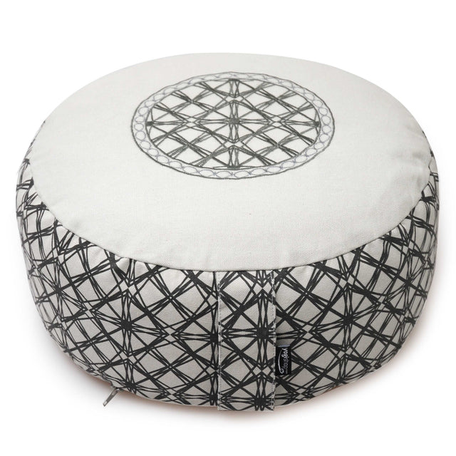 Meditationskissen rund - vintage - organic cotton - ø 36cm x 15cm - YOGISHOP