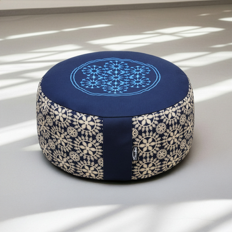 Meditationskissen rund - vintage - organic cotton - ø 30cm x 15 cm