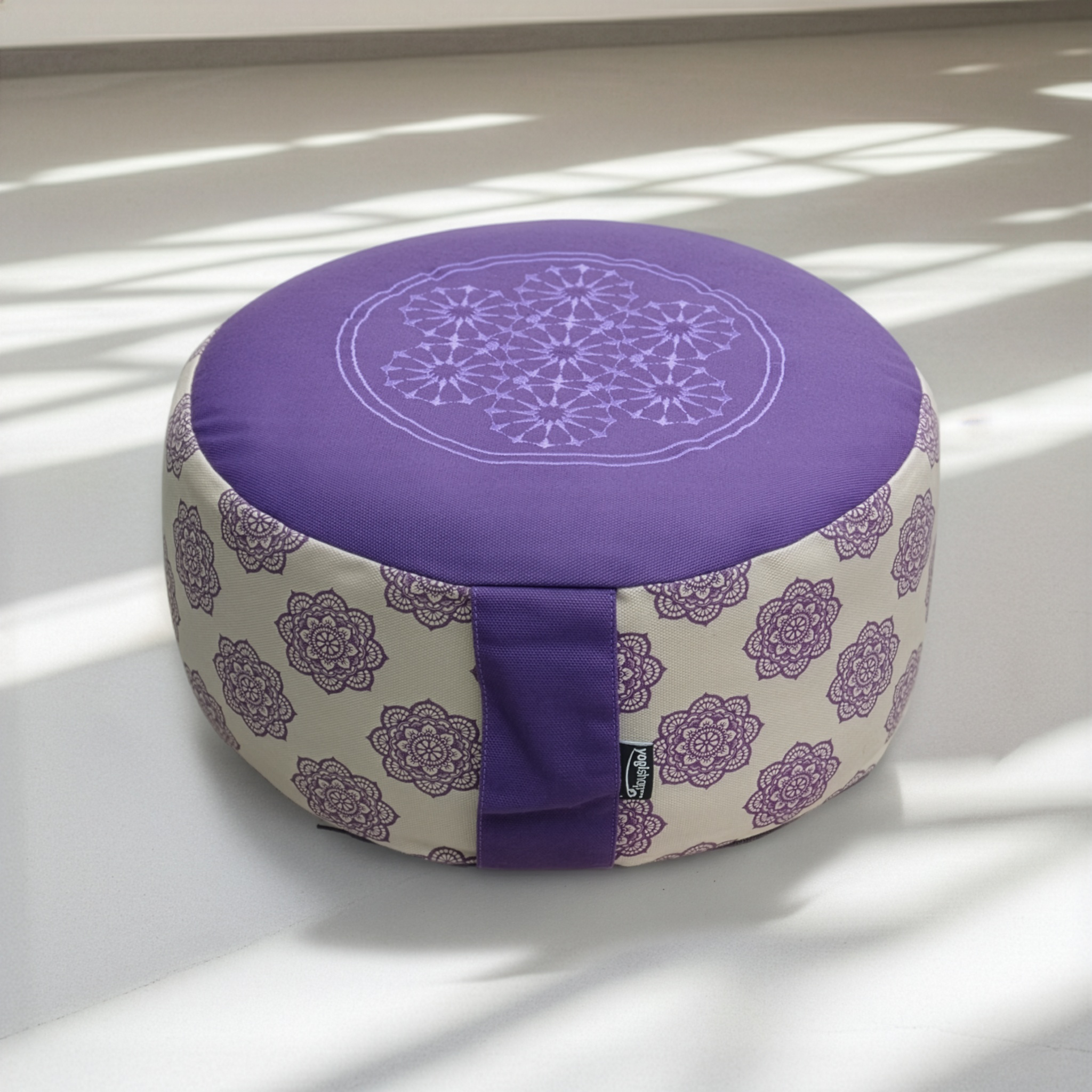 Meditationskissen rund - vintage - organic cotton - ø 30cm x 15 cm - YOGISHOP
