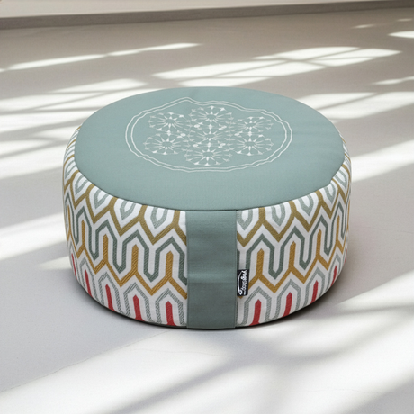 Meditationskissen rund - vintage - organic cotton - ø 30cm x 15 cm