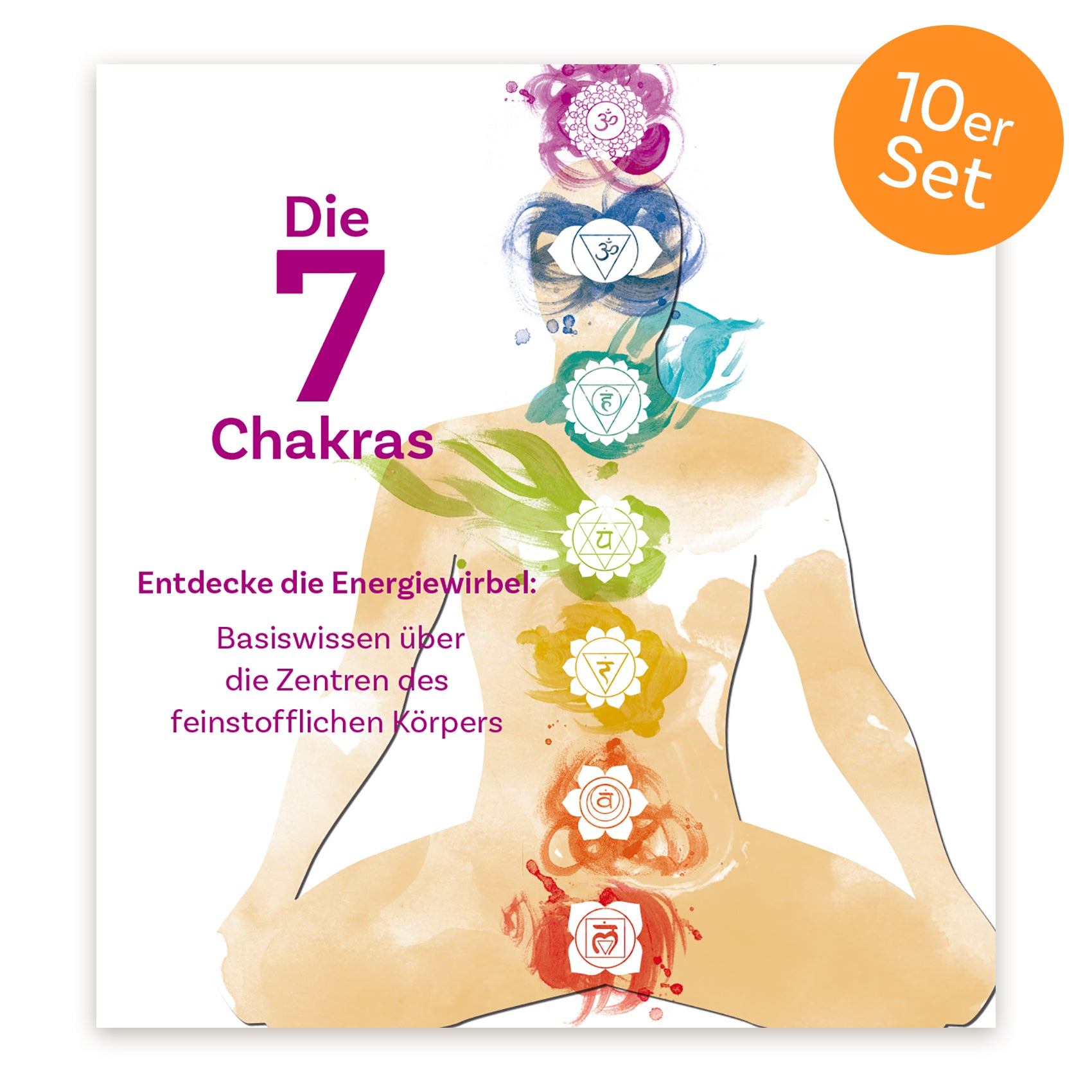 Lot de 10 mini-cahiers "Les 7 chakras"