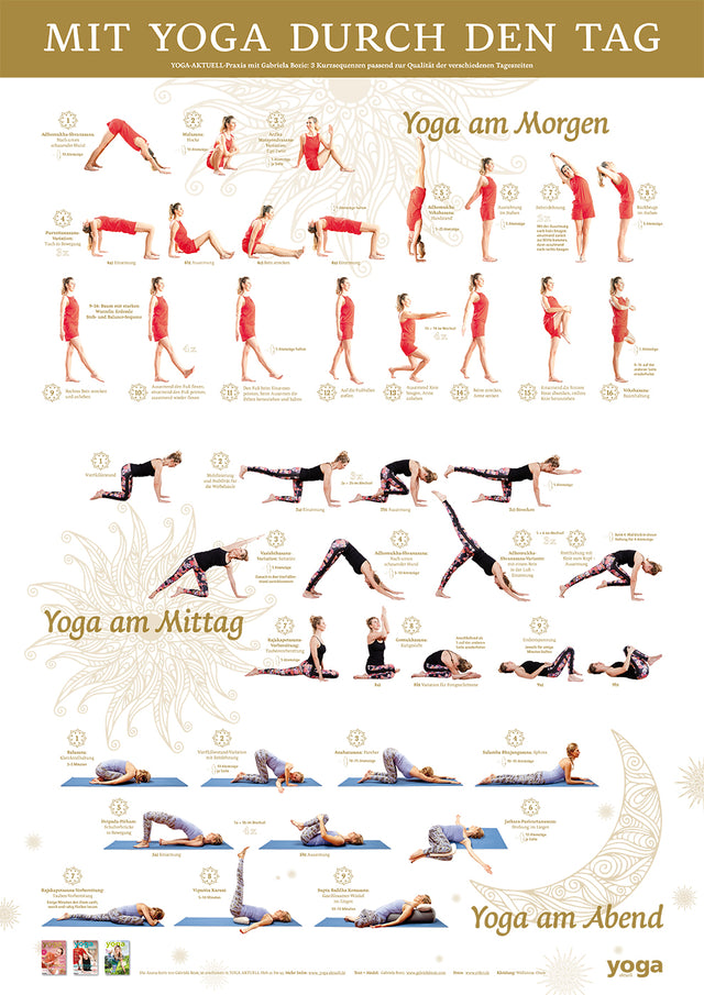 "Mit Yoga durch den Tag" Poster von Yoga Aktuell - YOGISHOP