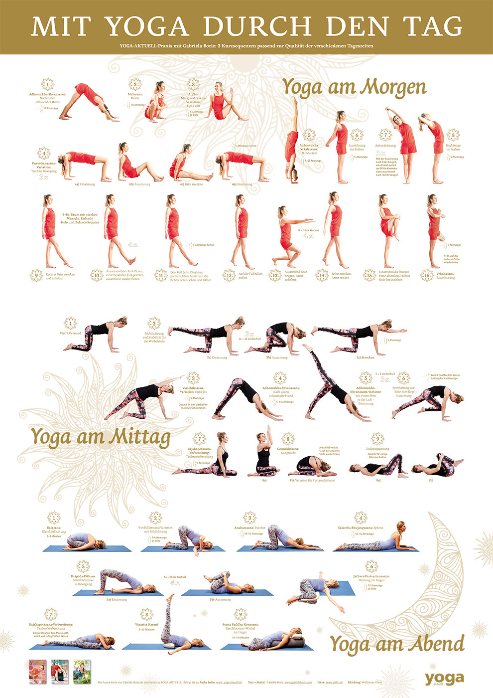 "Mit Yoga durch den Tag" Poster von Yoga Aktuell - YOGISHOP