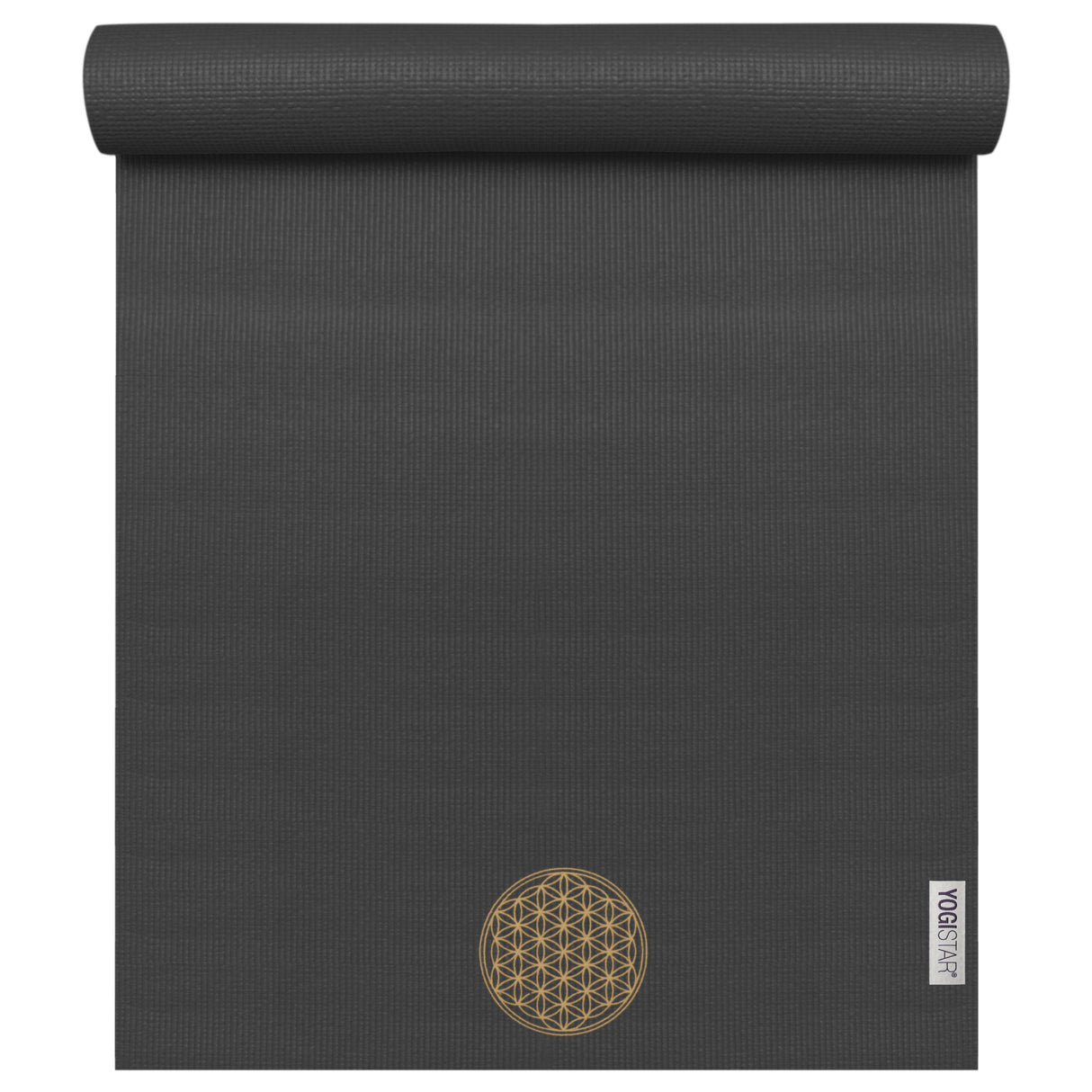 My yogimat® basic art collection - Blume des Lebens (Bestickung) - zen black