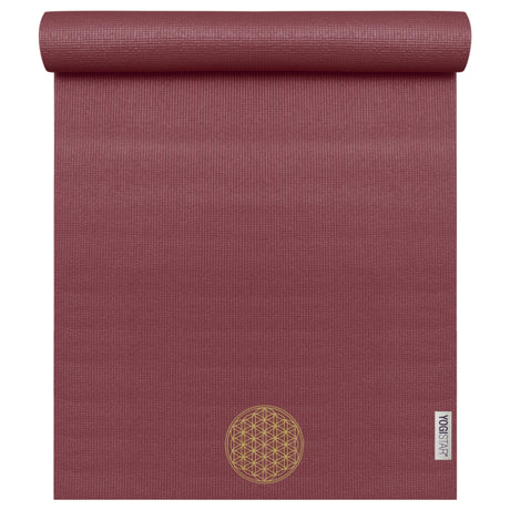 My yogimat® basic art collection - Blume des Lebens (Bestickung) - bordeaux