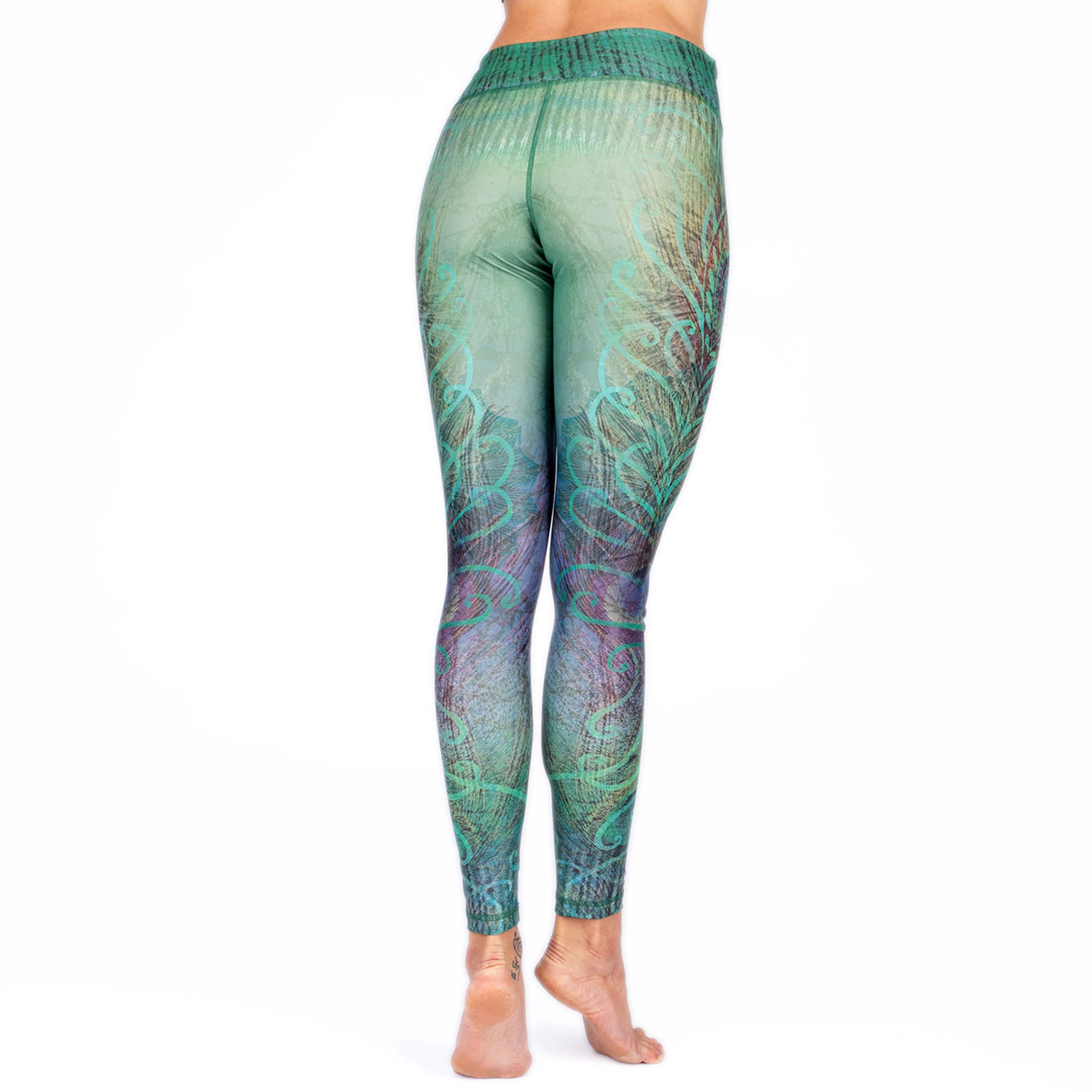 Yoga-Leggings - Feathered Beauty - High Waist - YOGISHOP