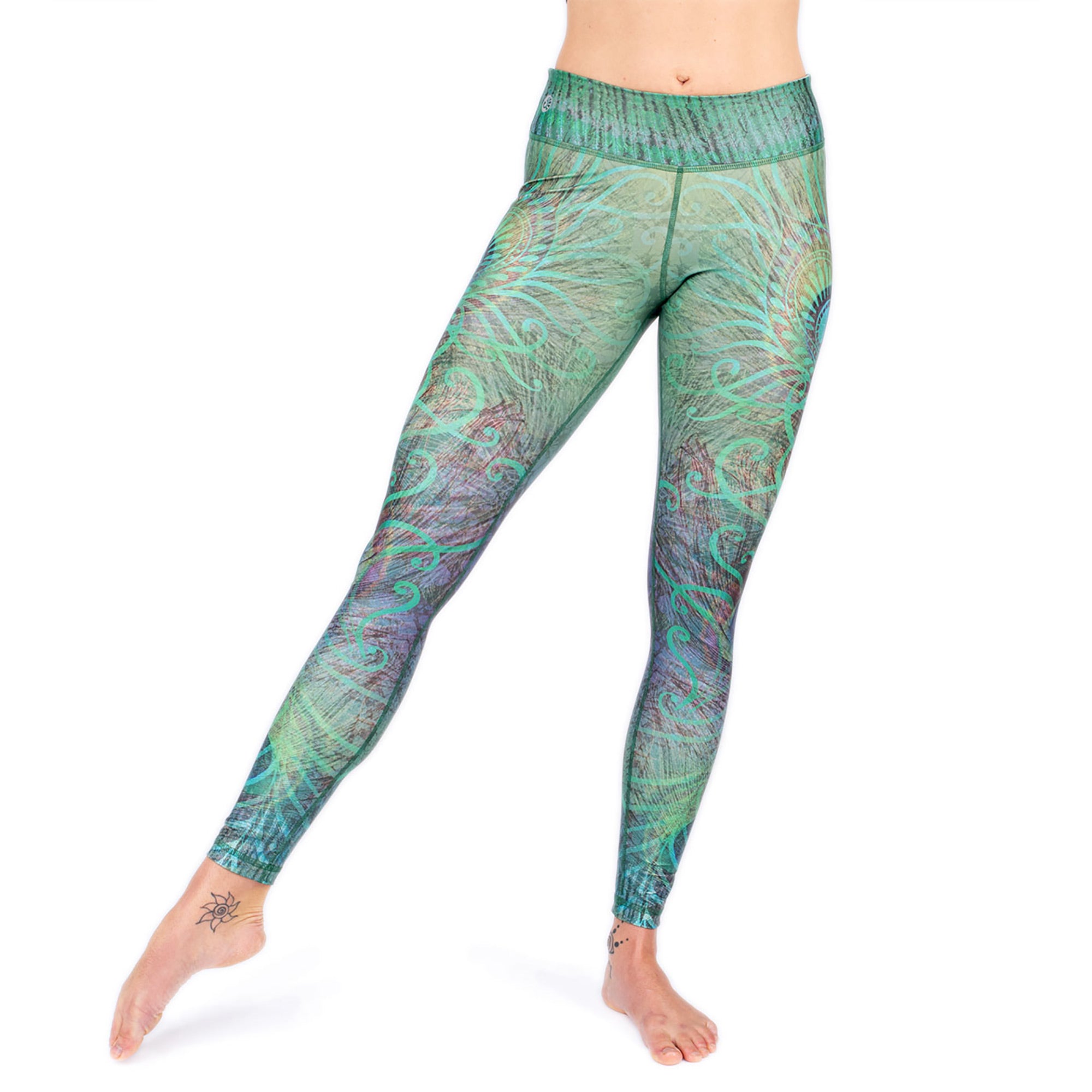 Yoga-Leggings - Feathered Beauty - High Waist - YOGISHOP