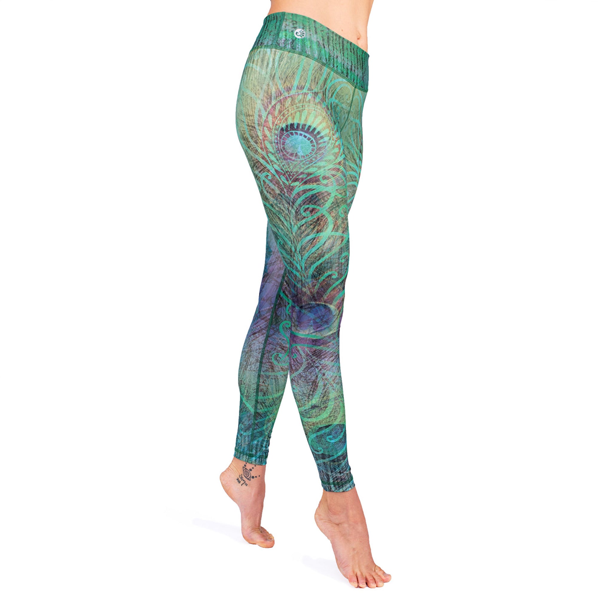 Yoga-Leggings - Feathered Beauty - High Waist - YOGISHOP
