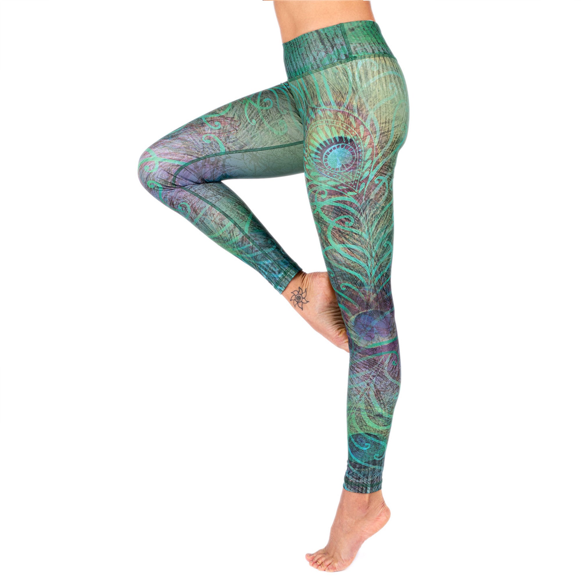 Yoga-Leggings - Feathered Beauty - High Waist - YOGISHOP