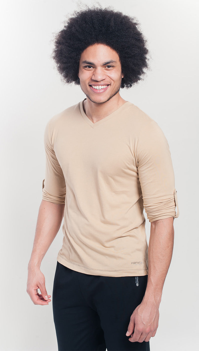 Organic V Chakra T-Shirt - khaki - YOGISHOP