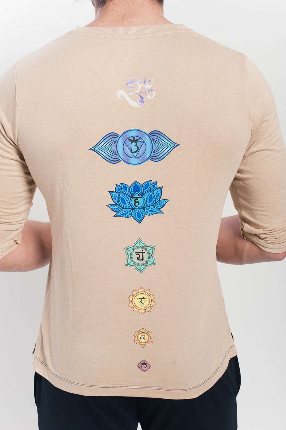 Organic V Chakra T-Shirt - khaki - YOGISHOP