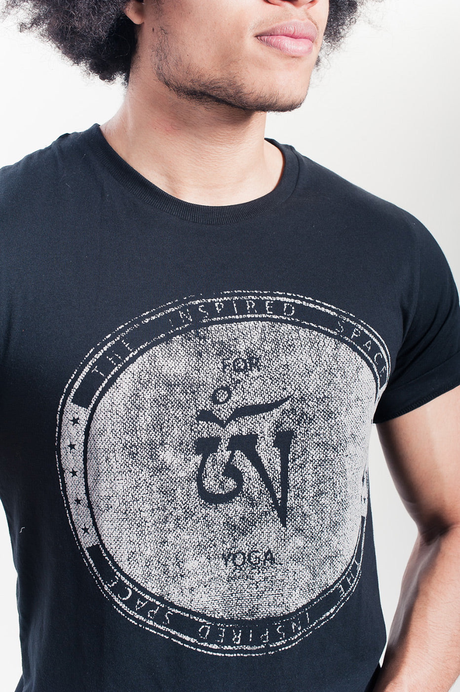 Organic Crew inspired T-Shirt - black - YOGISHOP