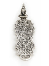 Räucherstäbchenhalter aus Weißmetall - Buddha - YOGISHOP