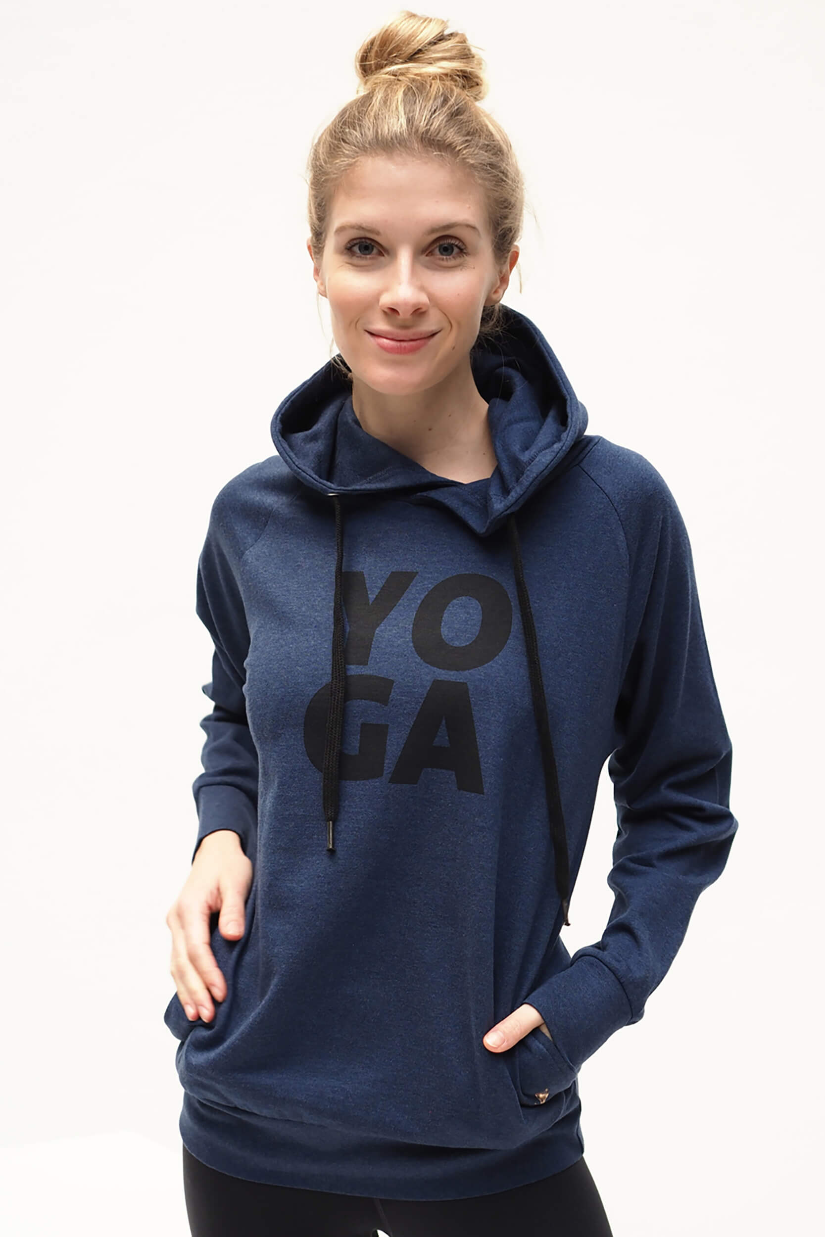 Yoga-Hoodie Rudra - blue marl - YOGISHOP
