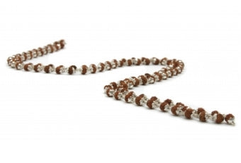 Mala-Kette aus Rudraksha mit Silberkäppchen - YOGISHOP