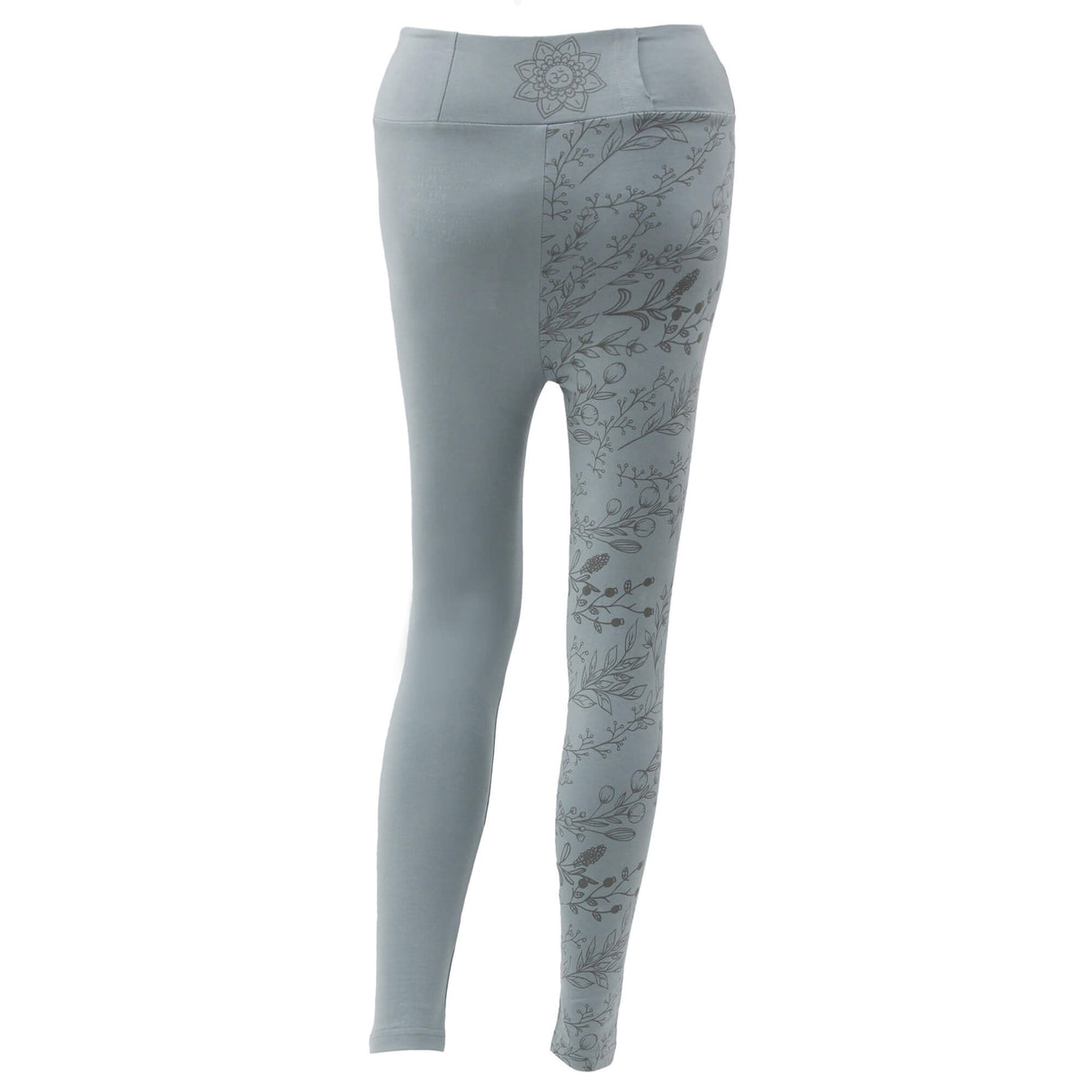 Serenity Floral Organic Leggings - blue - YOGISHOP