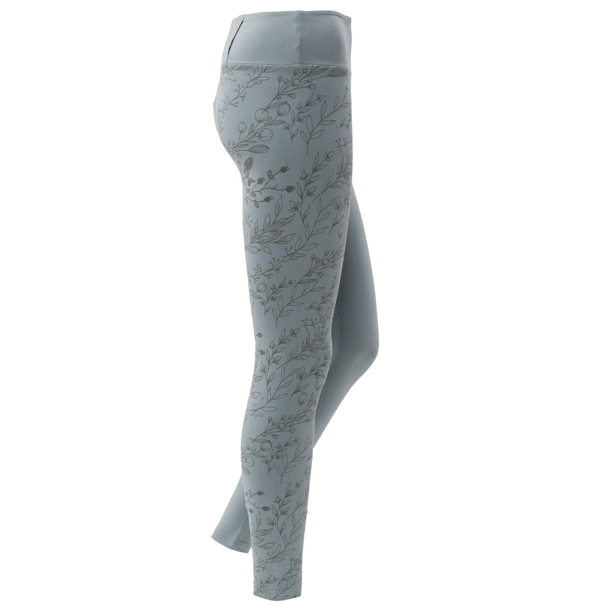 Serenity Floral Organic Leggings - blue - YOGISHOP
