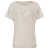 Shirt comfort fit Eka Padma - sand-nature melange gold - YOGISHOP