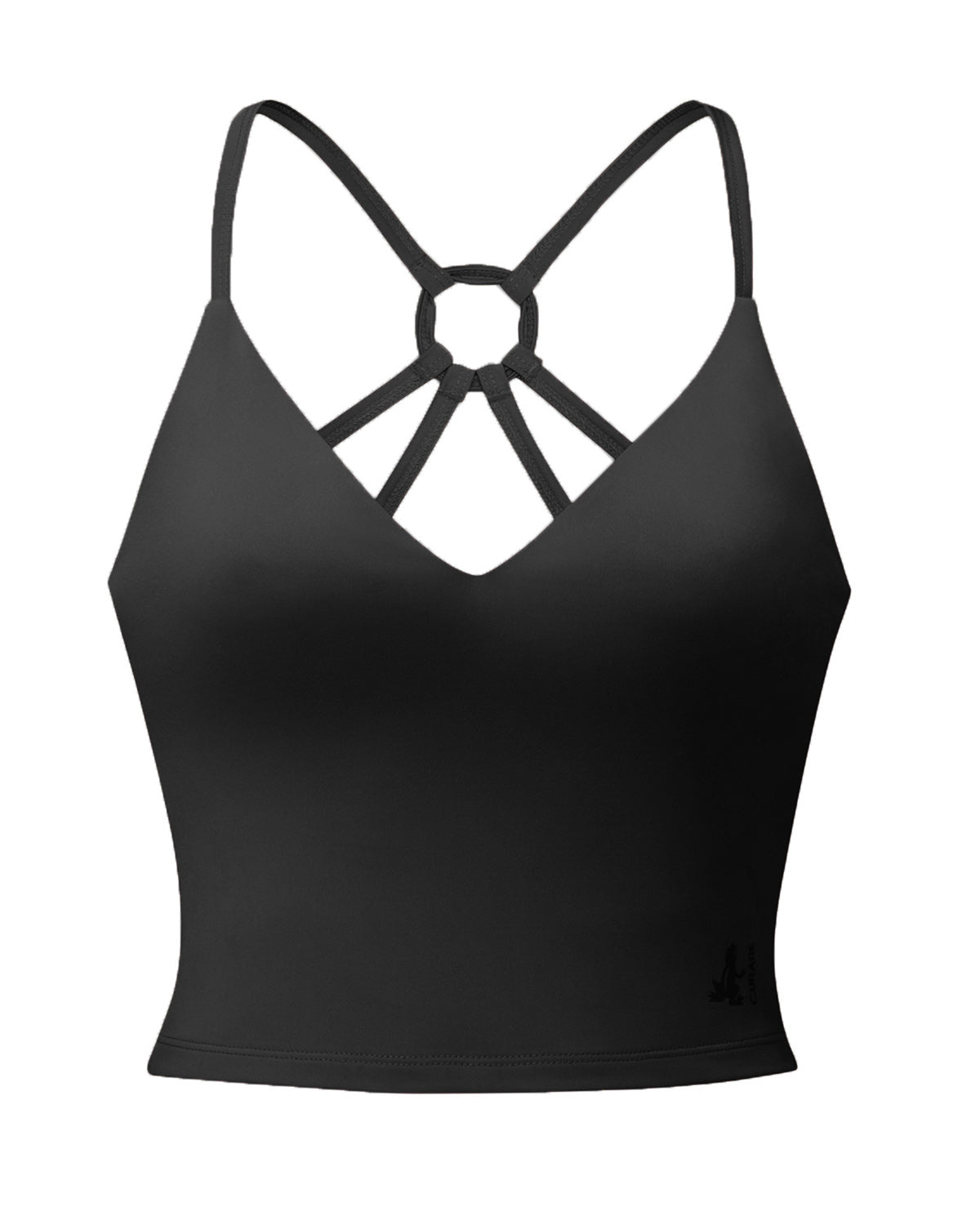 Short Spaghetti Top - black - YOGISHOP