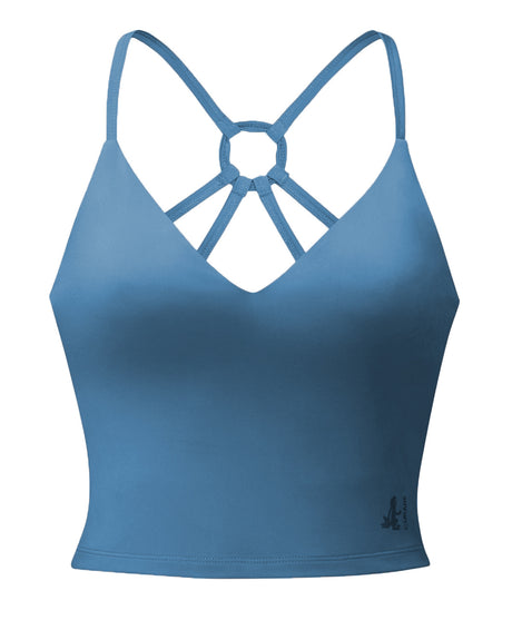 Short Spaghetti Top - horizon blue - YOGISHOP