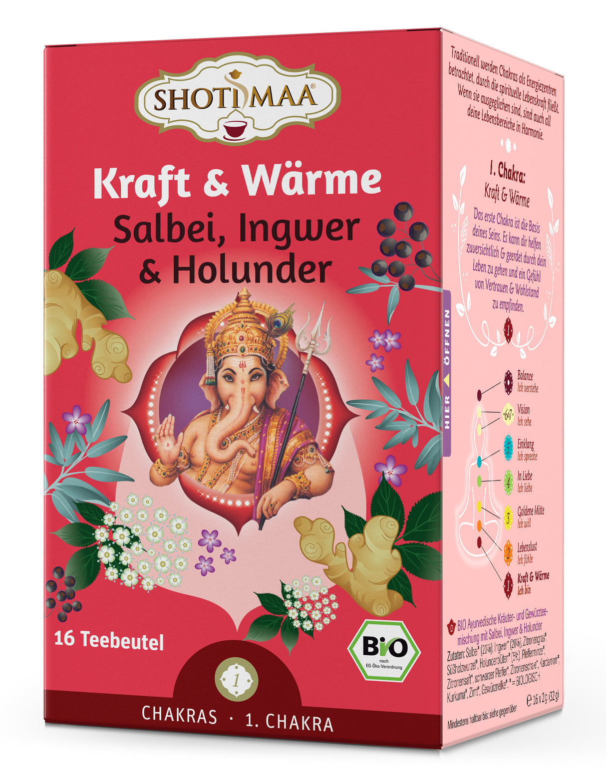 Bio Kraft und Wärme Teemischung, 32 g - YOGISHOP
