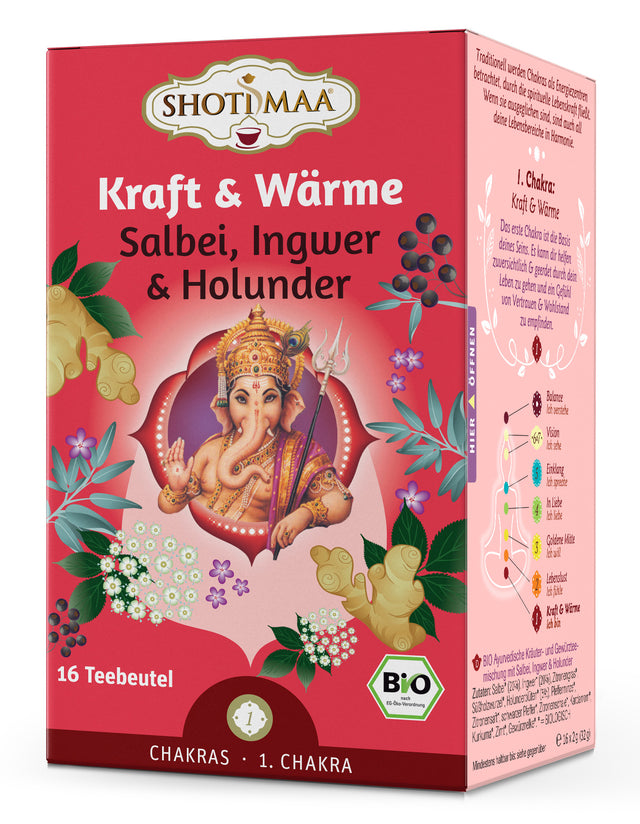 Bio Kraft und Wärme Teemischung, 32 g - YOGISHOP