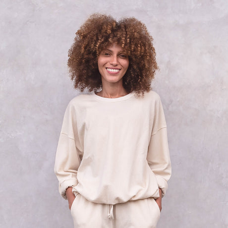 Sweater Chiara - nature waffle - YOGISHOP