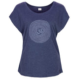 T-Shirt Om - dark blue melange - YOGISHOP