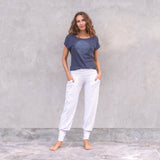 T-Shirt Om - dark blue melange - YOGISHOP