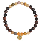 Bracelet Nandana œil de tigre (taille : Medium 16,7 cm)